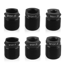 6PCS Shift Knob Adapter Set,M8/M10/M12/M14 Stick Shift Knob Thread Adapter for T