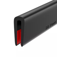 20 In. X 0.5 In. X 1 In. Easy to Install, Flexible, Durable Black Vinyl Edging 1
