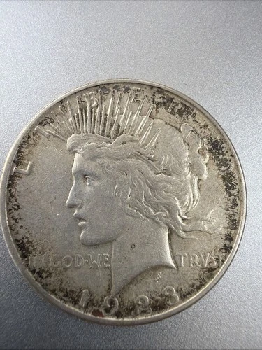 1923 Peace Silver Dollar $1 Philadelphia Mint 90% Silver Key Date Coin