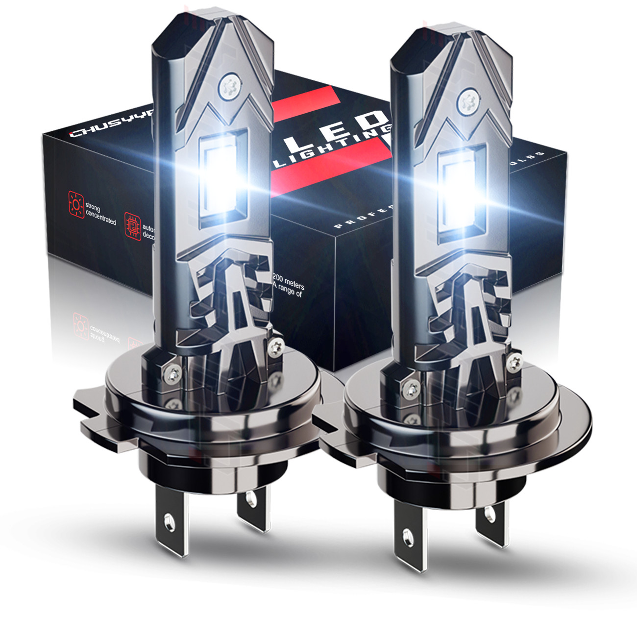 For BMW F45 F46 2x H7 Kit Car LED Headlight Bulbs High Beam Pure White 6000k
