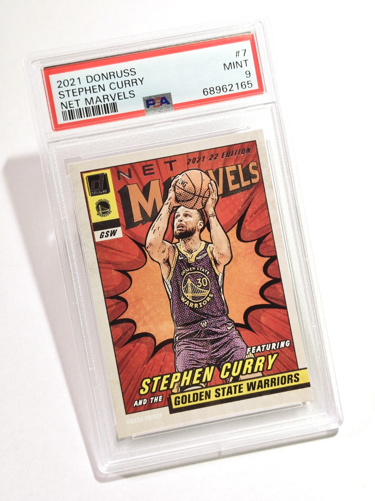 🔥 Beautiful Card🔥2021 Stephen Curry Panini Donruss Net Marvels #7 PSA 9 MINT view 4