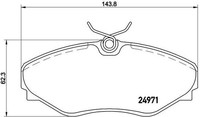 Brembo Bremsbelagsatz, Scheibenbremse P 68 055 FüR Renault