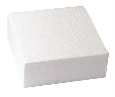 Styropor Kuchen Attrappe 10'' Quadratisch Gerade Kante 3'' Tiefschaum Modell Sugarcraft
