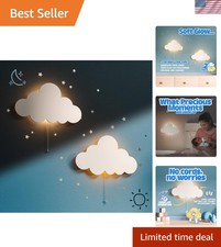 Charming 2-Pack Cloud Wall Lights - Soft LED Night Lights for Nurseries