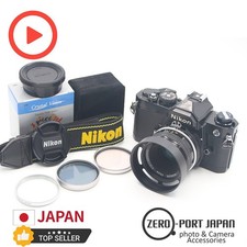  N MINT w/ Strap  Nikon FM Black 35mm Film Camera  Ai 50mm f2 Lens From JAPAN