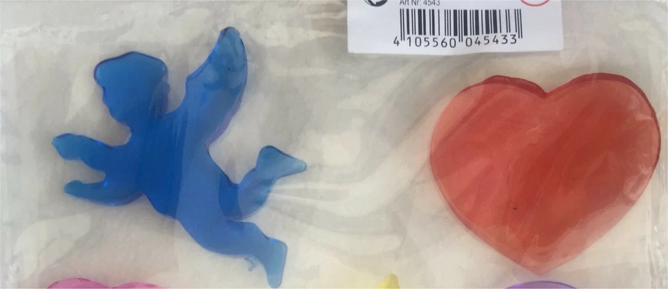 11 Gel-Sticker für Glas, Spiegel, Metall, Keramik - Engel, Sterne, Herzen, Mond  - Bild 3 von 4