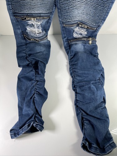 American Bazi Skinny Low Rise Denim Blue Jeans Cotton Stretch Sz 3 NWT - Picture 4 of 8