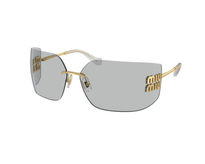 NEW MIU MIU MU54YS 5AK30B WOMEN SUNGLASSES MU54YS 5AK30B GOLD METAL GREY SMU 54Y Miu Miu Accessories | New Miu Miu Mu54ys 5ak30b Gold Light  main image 4