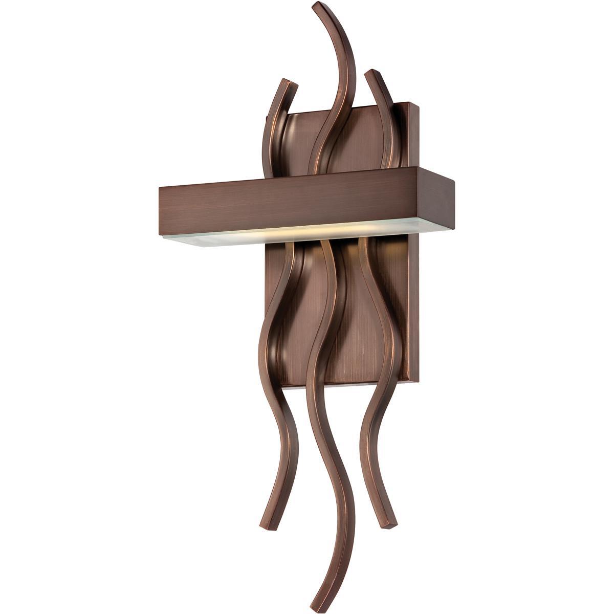 Nuvo Lighting 62/124 Wave LED 8 inch Hazel Bronze ADA Wall Sconce Wall