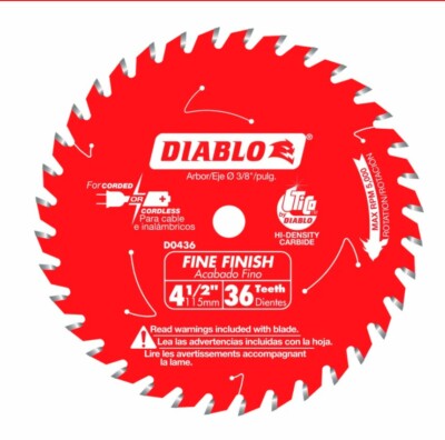 8 Pack D0436X D0436 Diablo 4-1/2-Inch 36 Tooth ATB Saw Blade 