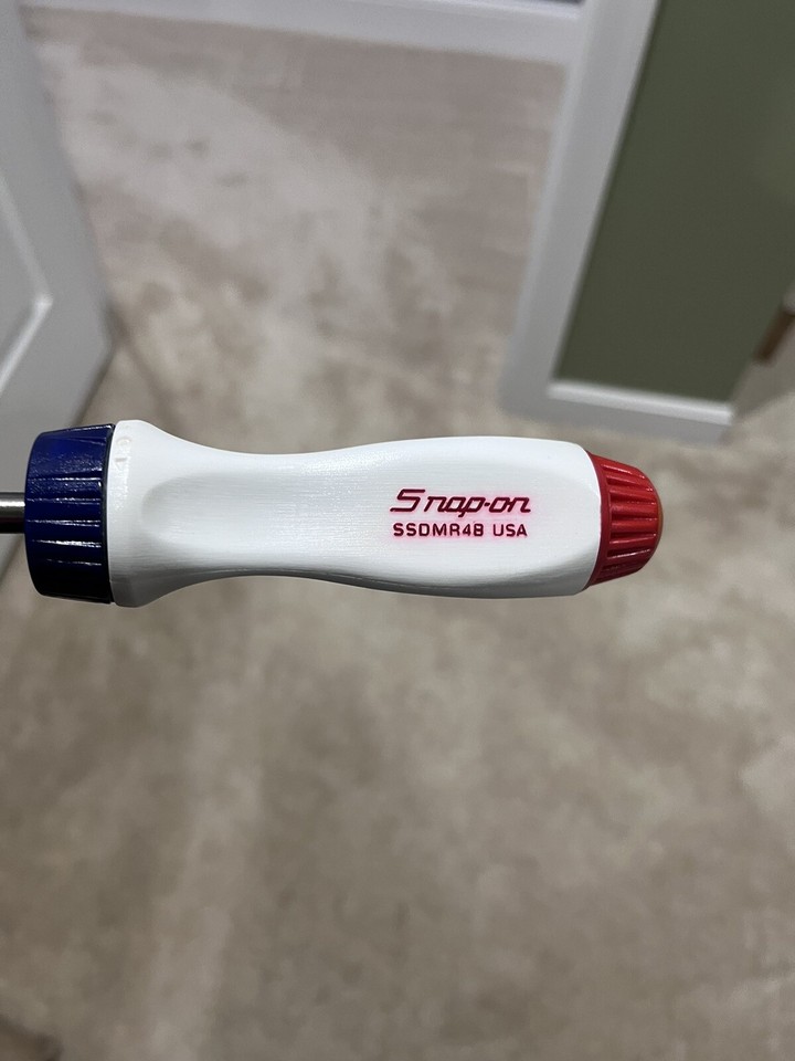 snap on tools red white blue old stock ratcheting screwdriver with ...