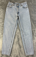 Vintage Levi's 550 Jeans Juniors 11 M Relaxed Fit Tapered Leg Blue Mom Jeans USA