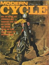 Modern Cycle magazine August 1971 BSA 250  Girl Racers  Suzuki Sierra  HD Custom