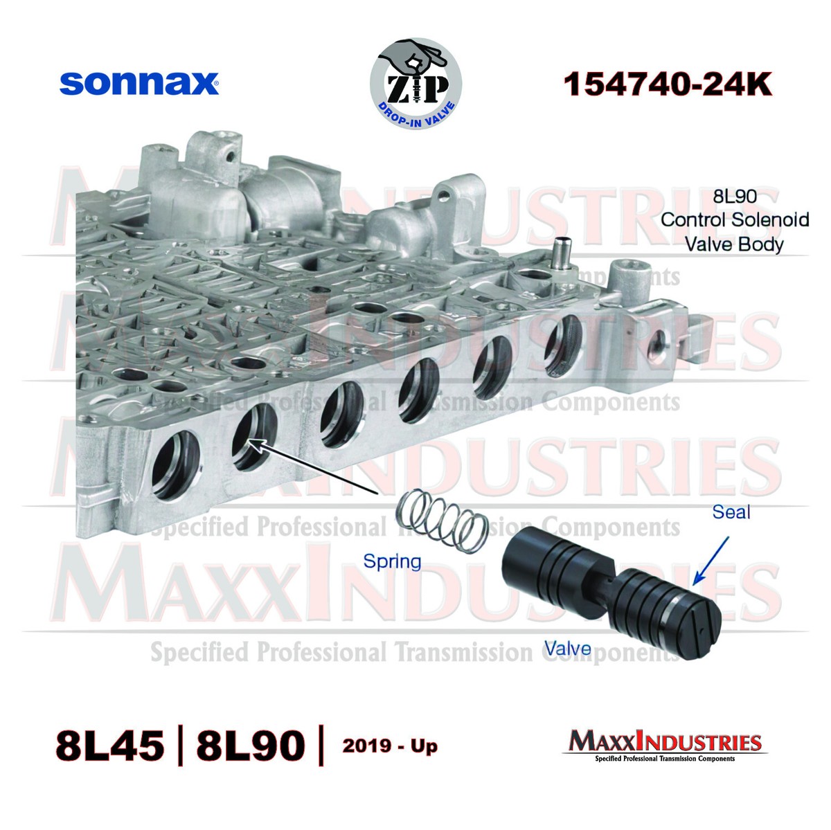 8L45-8L90 Transmission S4 Clutch Control Valve Kit 2019-up Sonnax