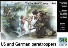 Master Box MB 1/35 35157 SEGUNDA GUERRA MUNDIAL paracaidistas estadounidenses y alemanes (sur de Europa)
