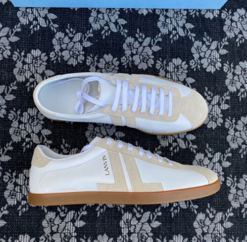 Lanvin FM- Skdlon- Nasu H19 Leather/Suede Sneaker Men’s Size 8 EU 41 - Picture 3 of 12