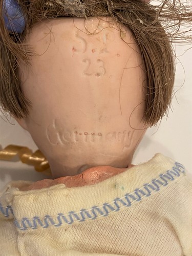 Antique Bisque Germany Sonneberger Muller 9" Doll Rare SP 23, Victorian Gown - Picture 3 of 19