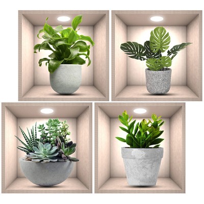 1 Pcs 3D-Wandaufkleber Wandtattoo Wohnzimmer Blumenaufkleber