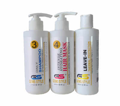 GS Gems Style Set of All Hair Type Maintenance: Shampoo+ Mask+ Leave-IN Set 9oz