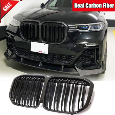 For BMW X7 G07 2019-2022 Real Carbon Fiber Front Kidney Grille