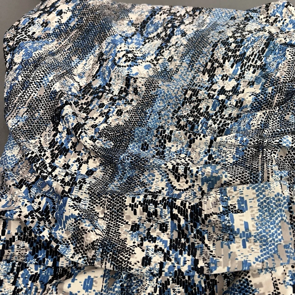 Traje de baño Jantzen para mujer adelgazante fruncido 1 hombro azul/gris de una pieza talla 14 Foto 2 de 4