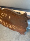 FORT AZTEC HANGING WOOD SIGN 24" X 14" VINTAGE HAND CARVED — photo 5