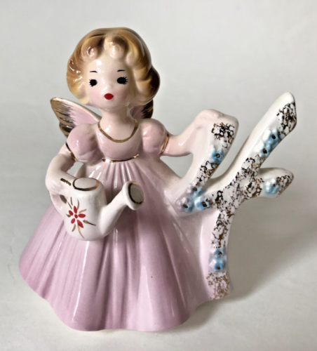Josef Originals 4 urodziny dziewczyna anioł wiek cztery figurka lawendowa sukienka Japonia - Zdjęcie 1 z 12