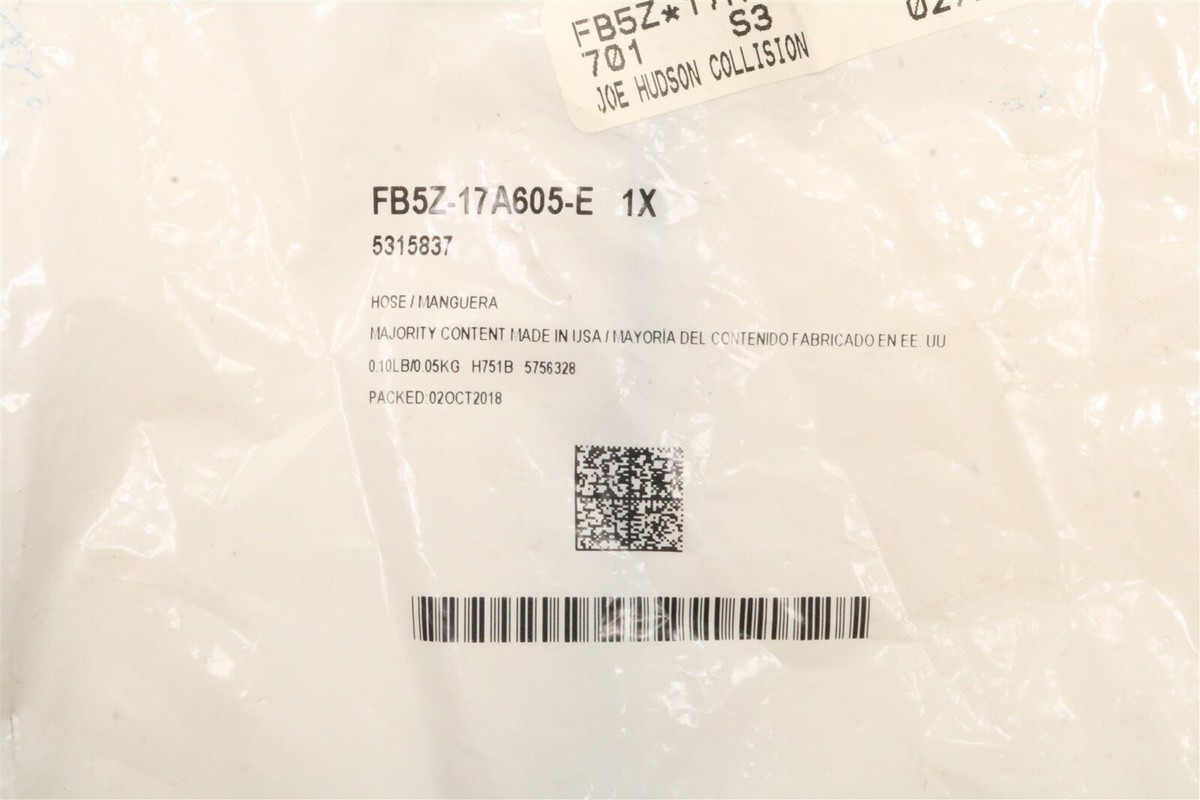 NEW OEM Ford Rear Windshield Washer Hose FB5Z-17A605-E Ford