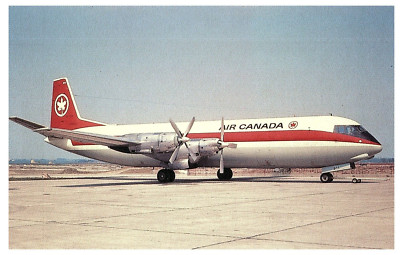 Air Canada Vickers Vanguard Cargoliner Airplane Postcard