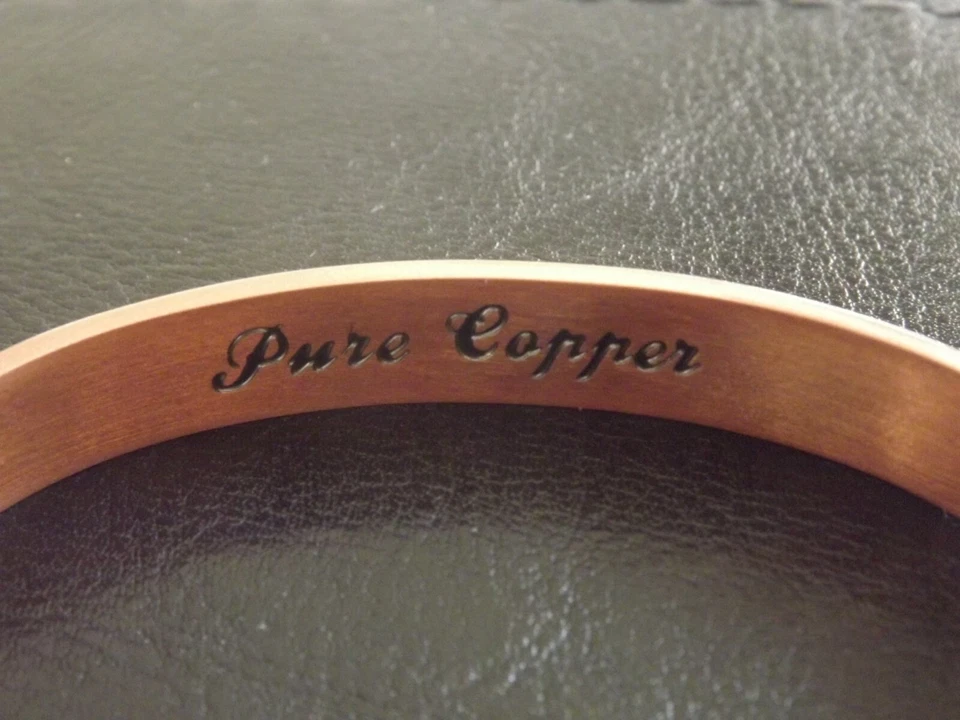 Brazalete magnético de cobre puro terapia de artritis mujeres hombres brazalete romano ajustable Foto 4 de 4