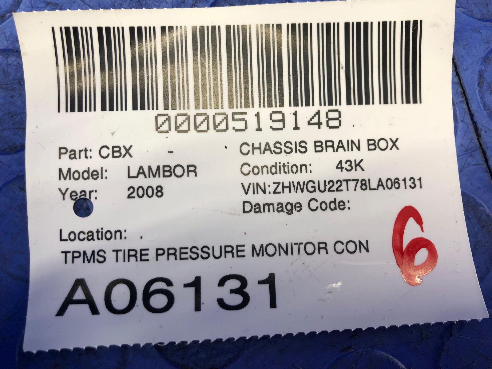 LAMBORGHINI GALLARDO OEM TPMS TIRE PRESSURE MONITOR CONTROL MODULE 400907273