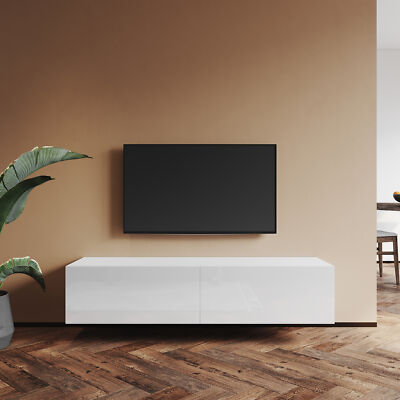 VidaXL TV Wandschrank Mit LED-Beleuchtung - 130cm Weiß Lowboard