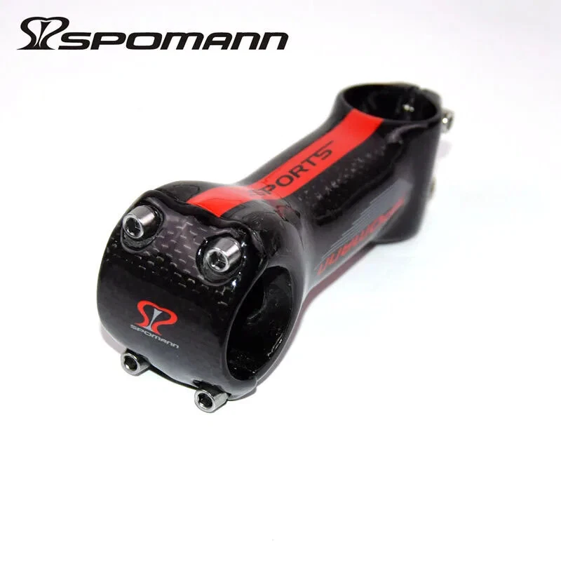 Vástago de bicicleta de carbono completo 31,8 mm MTB bicicleta de carretera ángulo de potencia 6 piezas de bicicletas brillante Foto 3 de 4