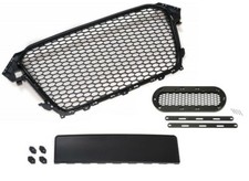 Kühlergrill Grill Wabengrill Emblemhalter Schwarz passend für Audi A4 B8 8K