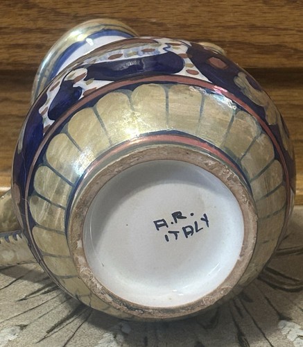 Brocca ceramica drago alato italiano vintage fatta a mano firmata Alberto Rubbolli - Foto 7 di 8