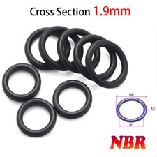 Black NBR O-Rings 5-140mm Outer Dia 1.9mm Cross Section Metric Sealing Ring