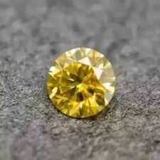 Brilliant 2 CT Round Natural Yellow Diamond  VVS1 Clarity  D Grade Certified
