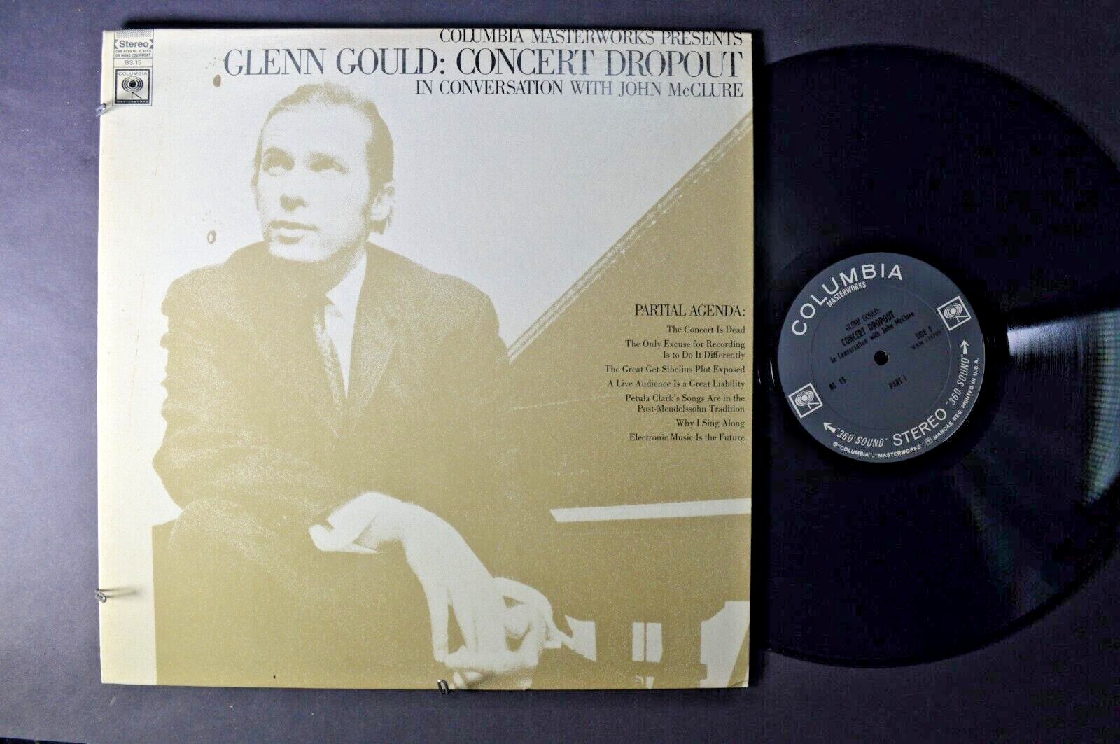 GLENN GOULD концерт Dropout разговор с JOHN McCLURE LP COLUMBIA 2EYE BS 15