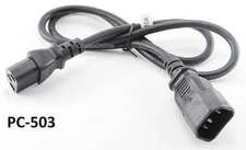 3ft Universal AC Power Distribution Unit Extension C13/C14 Cord / Cable, PC-503