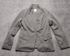 Halogen Blazer Womens Small Pockets Long Sleeve Polyester Blend Gray Business