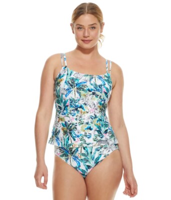 Sunsets INTO THE WILD Taylor Underwire Mesh Tankini Swim Top, US 40G/38H