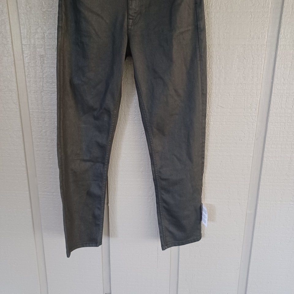 ASOS DESIGN Men Coated Black Denim Jean Size W 32 X L 32 Cotton Blend