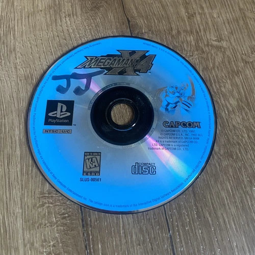 Mega Man X4 (Sony PlayStation 1, 1997) PS1 Disc Only Black Label No Manual Game
