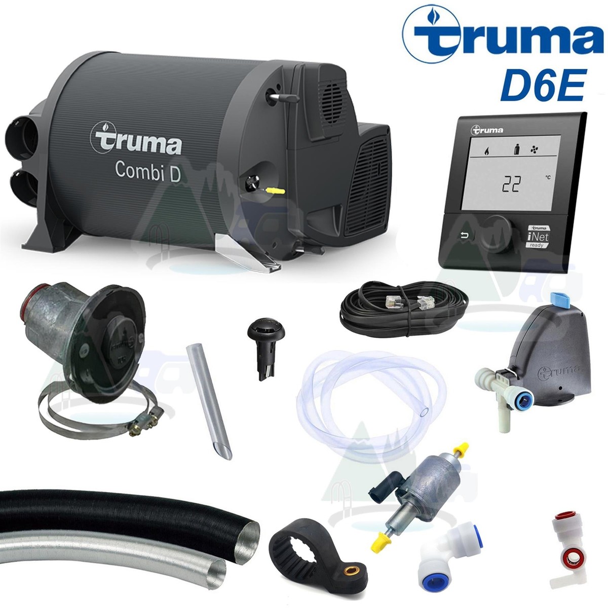 TRUMA COMBI D6E DIESEL u0026amp; ELECTRIC AIR AND WATER HEATER KIT FOR  MOTORHOME CARAVAN | eBay