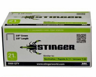 #ad Stinger 940042 Staples 3 8quot; Crown 21GA A 11 5000 ct $5.50