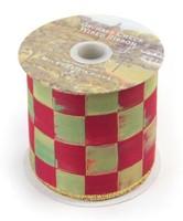 Mackenzie-childs Orchard Check Ribbon 4 X 10 Yards Per Roll-all Seasons Mackenzie-childs Orchard Check Ribbon 4 X 10 Yards Per Roll-all Seasons