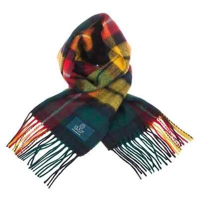 Schottischer Tartan moderner Buchanan 100 % Lammwolle Made in Scotland Unisex Clan Schal