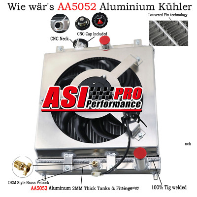 3 Reihe Aluminium Kühler Für Honda Civic EK EG 92-2000/CRX DEL SOL 93-97 MT