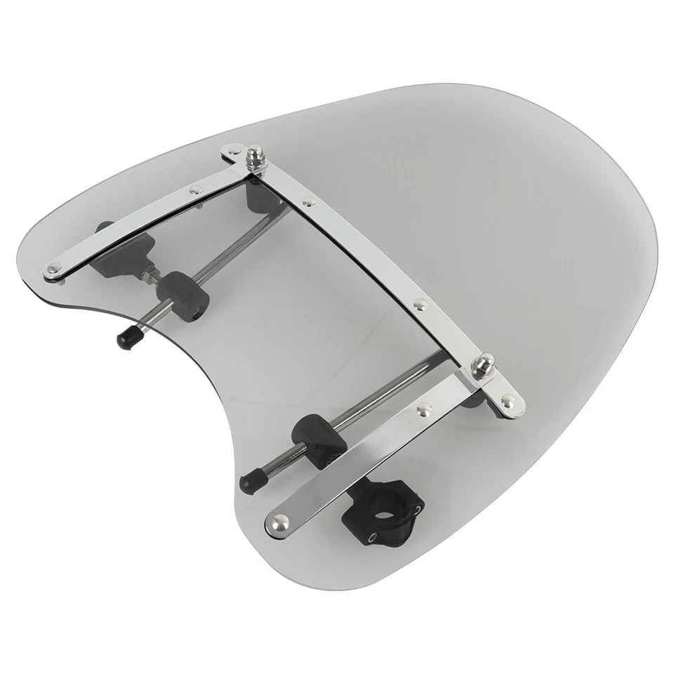 Smoke Windshield For Yamaha XT225 XT250 XT350 XT500 Virago 1" or 7/8'' Handlebar - Image 3 of 4