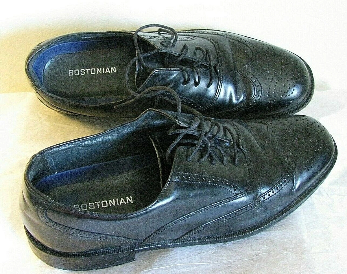 Bostonian Classic Mens Size 9 D Wingtip Oxford Dress Shoes Black